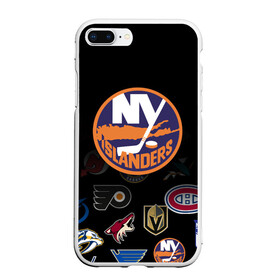 Чехол для iPhone 7Plus/8 Plus матовый с принтом NHL New York Islanders (Z) , Силикон | Область печати: задняя сторона чехла, без боковых панелей | Тематика изображения на принте: 