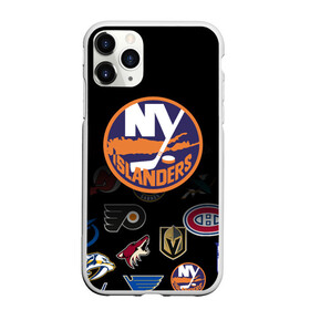 Чехол для iPhone 11 Pro Max матовый с принтом NHL New York Islanders (Z) , Силикон |  | Тематика изображения на принте: 