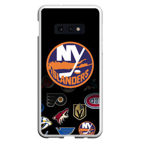 Чехол для Samsung S10E с принтом NHL New York Islanders (Z) , Силикон | Область печати: задняя сторона чехла, без боковых панелей | Тематика изображения на принте: 