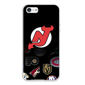 Чехол для iPhone 5/5S матовый с принтом NHL New Jersey Devils (Z) , Силикон | Область печати: задняя сторона чехла, без боковых панелей | anaheim ducks | arizona coyotes | boston bruins | buffalo sabres | calgary flames | carolina hurricanes | chicago blackhawks | colorado | hockey | new jersey devils | nhl | нхл | паттерн | спорт | хоккей