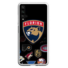 Чехол для Honor 20 с принтом NHL Florida Panthers (Z) , Силикон | Область печати: задняя сторона чехла, без боковых панелей | Тематика изображения на принте: anaheim ducks | arizona coyotes | boston bruins | buffalo sabres | calgary flames | canadiens de montreal | chicago blackhawks | colorado | florida panthers | hockey | nhl | нхл | паттерн | спорт | хоккей