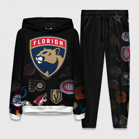 Женский костюм 3D (с толстовкой) с принтом NHL Florida Panthers (Z) ,  |  | anaheim ducks | arizona coyotes | boston bruins | buffalo sabres | calgary flames | canadiens de montreal | chicago blackhawks | colorado | florida panthers | hockey | nhl | нхл | паттерн | спорт | хоккей