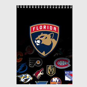 Скетчбук с принтом NHL Florida Panthers (Z) , 100% бумага
 | 48 листов, плотность листов — 100 г/м2, плотность картонной обложки — 250 г/м2. Листы скреплены сверху удобной пружинной спиралью | anaheim ducks | arizona coyotes | boston bruins | buffalo sabres | calgary flames | canadiens de montreal | chicago blackhawks | colorado | florida panthers | hockey | nhl | нхл | паттерн | спорт | хоккей