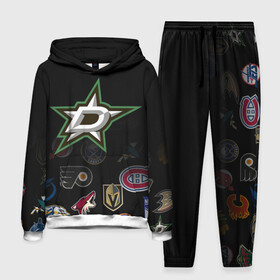 Мужской костюм 3D (с толстовкой) с принтом NHL Dallas Stars (Z) ,  |  | anaheim ducks | arizona coyotes | boston bruins | buffalo sabres | calgary flames | carolina hurricanes | chicago blackhawks | colorado | dallas stars | hockey | nhl | нхл | паттерн | спорт | хоккей