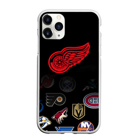 Чехол для iPhone 11 Pro матовый с принтом NHL Detroit Red Wings (Z) , Силикон |  | anaheim ducks | arizona coyotes | boston bruins | buffalo sabres | calgary flames | canadiens de montreal | carolina hurricanes | colorado | detroit red wings | hockey | nhl | нхл | паттерн | спорт | хоккей