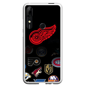 Чехол для Honor P Smart Z с принтом NHL Detroit Red Wings (Z) , Силикон | Область печати: задняя сторона чехла, без боковых панелей | anaheim ducks | arizona coyotes | boston bruins | buffalo sabres | calgary flames | canadiens de montreal | carolina hurricanes | colorado | detroit red wings | hockey | nhl | нхл | паттерн | спорт | хоккей