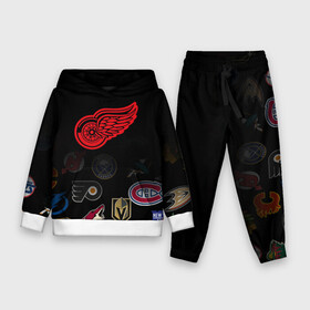 Детский костюм 3D (с толстовкой) с принтом NHL Detroit Red Wings (Z) ,  |  | anaheim ducks | arizona coyotes | boston bruins | buffalo sabres | calgary flames | canadiens de montreal | carolina hurricanes | colorado | detroit red wings | hockey | nhl | нхл | паттерн | спорт | хоккей