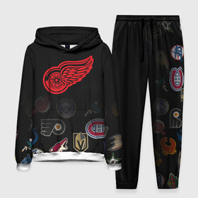 Мужской костюм 3D (с толстовкой) с принтом NHL Detroit Red Wings (Z) ,  |  | anaheim ducks | arizona coyotes | boston bruins | buffalo sabres | calgary flames | canadiens de montreal | carolina hurricanes | colorado | detroit red wings | hockey | nhl | нхл | паттерн | спорт | хоккей