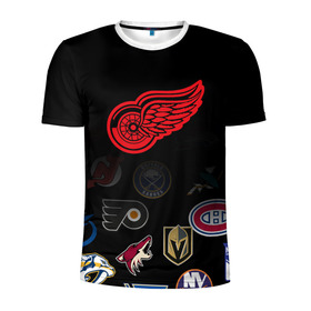 Мужская футболка 3D спортивная с принтом NHL Detroit Red Wings (Z) , 100% полиэстер с улучшенными характеристиками | приталенный силуэт, круглая горловина, широкие плечи, сужается к линии бедра | anaheim ducks | arizona coyotes | boston bruins | buffalo sabres | calgary flames | canadiens de montreal | carolina hurricanes | colorado | detroit red wings | hockey | nhl | нхл | паттерн | спорт | хоккей