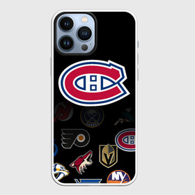 Чехол для iPhone 13 Pro Max с принтом NHL Canadiens de Montral (Z) ,  |  | Тематика изображения на принте: anaheim ducks | arizona coyotes | boston bruins | buffalo sabres | calgary flames | canadiens de montreal | carolina hurricanes | chicago blackhawks | colorado | hockey | nhl | нхл | паттерн | спорт | хоккей