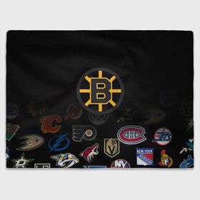 Плед 3D с принтом NHL Boston Bruins (Z) , 100% полиэстер | закругленные углы, все края обработаны. Ткань не мнется и не растягивается | anaheim ducks | arizona coyotes | boston bruins | buffalo sabres | calgary flames | canadiens de montreal | carolina hurricanes | chicago blackhawks | colorado | hockey | nhl | нхл | паттерн | спорт | хоккей