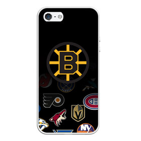 Чехол для iPhone 5/5S матовый с принтом NHL Boston Bruins (Z) , Силикон | Область печати: задняя сторона чехла, без боковых панелей | anaheim ducks | arizona coyotes | boston bruins | buffalo sabres | calgary flames | canadiens de montreal | carolina hurricanes | chicago blackhawks | colorado | hockey | nhl | нхл | паттерн | спорт | хоккей