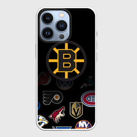 Чехол для iPhone 13 Pro с принтом NHL Boston Bruins (Z) ,  |  | Тематика изображения на принте: anaheim ducks | arizona coyotes | boston bruins | buffalo sabres | calgary flames | canadiens de montreal | carolina hurricanes | chicago blackhawks | colorado | hockey | nhl | нхл | паттерн | спорт | хоккей