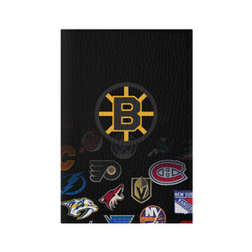 Обложка для паспорта матовая кожа с принтом NHL Boston Bruins (Z) , натуральная матовая кожа | размер 19,3 х 13,7 см; прозрачные пластиковые крепления | anaheim ducks | arizona coyotes | boston bruins | buffalo sabres | calgary flames | canadiens de montreal | carolina hurricanes | chicago blackhawks | colorado | hockey | nhl | нхл | паттерн | спорт | хоккей