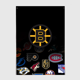 Постер с принтом NHL Boston Bruins (Z) , 100% бумага
 | бумага, плотность 150 мг. Матовая, но за счет высокого коэффициента гладкости имеет небольшой блеск и дает на свету блики, но в отличии от глянцевой бумаги не покрыта лаком | anaheim ducks | arizona coyotes | boston bruins | buffalo sabres | calgary flames | canadiens de montreal | carolina hurricanes | chicago blackhawks | colorado | hockey | nhl | нхл | паттерн | спорт | хоккей