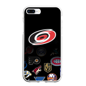 Чехол для iPhone 7Plus/8 Plus матовый с принтом NHL Carolina Hurricanes (Z) , Силикон | Область печати: задняя сторона чехла, без боковых панелей | Тематика изображения на принте: anaheim ducks | arizona coyotes | boston bruins | buffalo sabres | calgary flames | canadiens de montreal | carolina hurricanes | chicago blackhawks | colorado | hockey | nhl | нхл | паттерн | спорт | хоккей