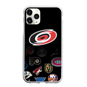 Чехол для iPhone 11 Pro Max матовый с принтом NHL Carolina Hurricanes (Z) , Силикон |  | Тематика изображения на принте: anaheim ducks | arizona coyotes | boston bruins | buffalo sabres | calgary flames | canadiens de montreal | carolina hurricanes | chicago blackhawks | colorado | hockey | nhl | нхл | паттерн | спорт | хоккей