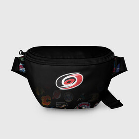 Поясная сумка 3D с принтом NHL Carolina Hurricanes (Z) , 100% полиэстер | плотная ткань, ремень с регулируемой длиной, внутри несколько карманов для мелочей, основное отделение и карман с обратной стороны сумки застегиваются на молнию | anaheim ducks | arizona coyotes | boston bruins | buffalo sabres | calgary flames | canadiens de montreal | carolina hurricanes | chicago blackhawks | colorado | hockey | nhl | нхл | паттерн | спорт | хоккей