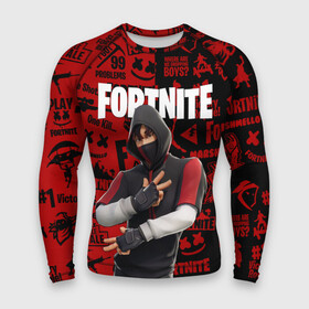 Мужской рашгард 3D с принтом FORTNITE x IKONIK ,  |  | deadmau5 | fortnite | fortnite 2 | fortnite x маршмелло | ikonik | marshmello | ninja | ninja streamer | raven | travis scott | ворон | иконик | ниндзя | пили | рейвен | трэвис скотт | фортнайт