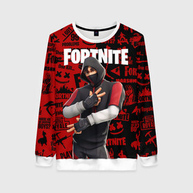 Женский свитшот 3D с принтом FORTNITE x IKONIK , 100% полиэстер с мягким внутренним слоем | круглый вырез горловины, мягкая резинка на манжетах и поясе, свободная посадка по фигуре | deadmau5 | fortnite | fortnite 2 | fortnite x маршмелло | ikonik | marshmello | ninja | ninja streamer | raven | travis scott | ворон | иконик | ниндзя | пили | рейвен | трэвис скотт | фортнайт