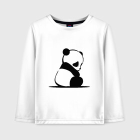 Детский лонгслив хлопок с принтом Милая панда (Z) , 100% хлопок | круглый вырез горловины, полуприлегающий силуэт, длина до линии бедер | Тематика изображения на принте: ailuropoda melanoleuca | ailurus fulgens | бамбуковый медведь | большая панда | звери | малая панда | медведь | милая панда | няшка | панда