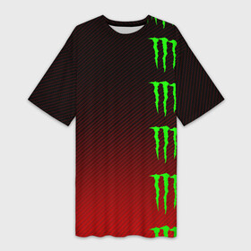 Платье-футболка 3D с принтом MONSTER ENERGY (Z) ,  |  | black monster | bmx | claw | cybersport | energy | monster | monster energy | moto | motocross | race | sport | киберспорт | когти | монстер энерджи | монстр | мото | мотокросс | ралли | скейтбординг | спорт | т | энергия