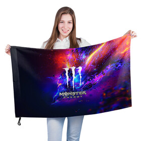 Флаг 3D с принтом MONSTER ENERGY , 100% полиэстер | плотность ткани — 95 г/м2, размер — 67 х 109 см. Принт наносится с одной стороны | amg | auto | bmw | honda | jdm | mercedes | nissan | porsche | racing | sport | subar | toyota | автомобил | автомобильные | киа | лексус | марка | машины | митсубиси | ниссан | порше | спорт | субару | тесла | тойота | хонда