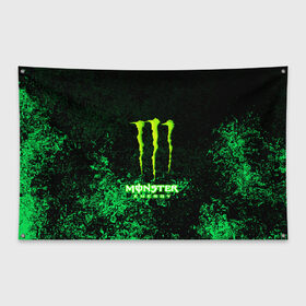 Флаг-баннер с принтом MONSTER ENERGY , 100% полиэстер | размер 67 х 109 см, плотность ткани — 95 г/м2; по краям флага есть четыре люверса для крепления | amg | auto | bmw | honda | jdm | mercedes | nissan | porsche | racing | sport | subar | toyota | автомобил | автомобильные | киа | лексус | марка | машины | митсубиси | ниссан | порше | спорт | субару | тесла | тойота | хонда