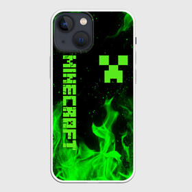 Чехол для iPhone 13 mini с принтом MINECRAFT CREEPER ,  |  | block | creeper | cube | minecraft | pixel | блок | геометрия | крафт | крипер | кубики | майнкрафт | пиксели