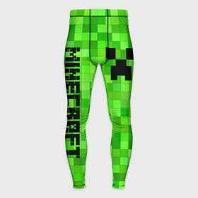 Мужские тайтсы 3D с принтом MINECRAFT CREEPER ,  |  | block | creeper | cube | minecraft | pixel | блок | геометрия | крафт | крипер | кубики | майнкрафт | пиксели