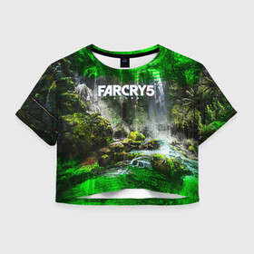 Женская футболка Crop-top 3D с принтом FARCRY5 , 100% полиэстер | круглая горловина, длина футболки до линии талии, рукава с отворотами | far cry | farcry | game | ubisof | выживание | джунгли | игры | остров | фар край