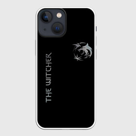 Чехол для iPhone 13 mini с принтом The Witcher Silver ,  |  | the witcher | witcher | ведьмак | ведьмак дикая охота | волк | геральд | геральд из ривии | значки | золотой значок | лого | руны | сериал witcher | сериал ведьмак | символика из сериала | сойка