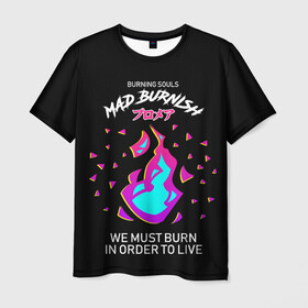 Мужская футболка 3D с принтом Mad Burnish , 100% полиэфир | прямой крой, круглый вырез горловины, длина до линии бедер | burn | burnish | fotia | galo | kray | lio | mad burnish | promare | аниме | гало | крей | лио | лио фотия | промар | тимос | форсайт