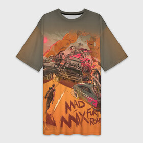 Платье-футболка 3D с принтом Mad Max Fury Road ,  |  | Тематика изображения на принте: mad max | mad max fury road | безумный макс | мад макс | мед макс мэд макс