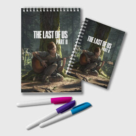 Блокнот с принтом The Last of Us part 2 , 100% бумага | 48 листов, плотность листов — 60 г/м2, плотность картонной обложки — 250 г/м2. Листы скреплены удобной пружинной спиралью. Цвет линий — светло-серый
 | Тематика изображения на принте: day | ellie | games | joel | naughty dog | день | джоэл | игры | одни из нас | часть 2 | элли