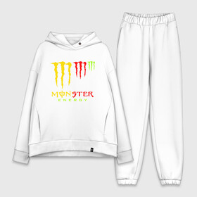 Женский костюм хлопок Oversize с принтом MONSTER ENERGY (Z) ,  |  | black monster | bmx | claw | cybersport | energy | monster | monster energy | moto | motocross | race | sport | киберспорт | когти | монстер энерджи | монстр | мото | мотокросс | ралли | скейтбординг | спорт | энергия