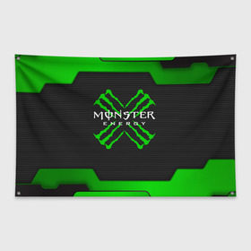 Флаг-баннер с принтом MONSTER ENERGY (Z) , 100% полиэстер | размер 67 х 109 см, плотность ткани — 95 г/м2; по краям флага есть четыре люверса для крепления | Тематика изображения на принте: black monster | bmx | claw | cybersport | energy | monster | monster energy | moto | motocross | race | sport | киберспорт | когти | монстер энерджи | монстр | мото | мотокросс | ралли | скейтбординг | спорт | энергия