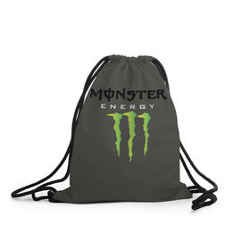 Рюкзак-мешок 3D с принтом MONSTER ENERGY (Z) , 100% полиэстер | плотность ткани — 200 г/м2, размер — 35 х 45 см; лямки — толстые шнурки, застежка на шнуровке, без карманов и подкладки | black monster | bmx | claw | cybersport | energy | monster | monster energy | moto | motocross | race | sport | киберспорт | когти | монстер энерджи | монстр | мото | мотокросс | ралли | скейтбординг | спорт | энергия