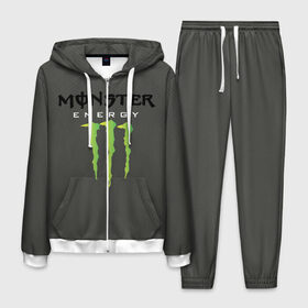 Мужской костюм 3D с принтом MONSTER ENERGY (Z) , 100% полиэстер | Манжеты и пояс оформлены тканевой резинкой, двухслойный капюшон со шнурком для регулировки, карманы спереди | Тематика изображения на принте: black monster | bmx | claw | cybersport | energy | monster | monster energy | moto | motocross | race | sport | киберспорт | когти | монстер энерджи | монстр | мото | мотокросс | ралли | скейтбординг | спорт | энергия