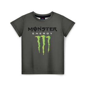 Детская футболка 3D с принтом MONSTER ENERGY (Z) , 100% гипоаллергенный полиэфир | прямой крой, круглый вырез горловины, длина до линии бедер, чуть спущенное плечо, ткань немного тянется | Тематика изображения на принте: black monster | bmx | claw | cybersport | energy | monster | monster energy | moto | motocross | race | sport | киберспорт | когти | монстер энерджи | монстр | мото | мотокросс | ралли | скейтбординг | спорт | энергия