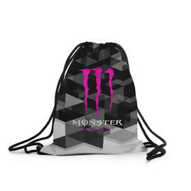 Рюкзак-мешок 3D с принтом MONSTER ENERGY (Z) , 100% полиэстер | плотность ткани — 200 г/м2, размер — 35 х 45 см; лямки — толстые шнурки, застежка на шнуровке, без карманов и подкладки | black monster | bmx | claw | cybersport | energy | monster | monster energy | moto | motocross | race | sport | киберспорт | когти | монстер энерджи | монстр | мото | мотокросс | ралли | скейтбординг | спорт | энергия