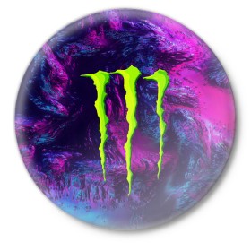 Значок с принтом MONSTER ENERGY (Z) ,  металл | круглая форма, металлическая застежка в виде булавки | Тематика изображения на принте: black monster | bmx | claw | cybersport | energy | monster | monster energy | moto | motocross | race | sport | киберспорт | когти | монстер энерджи | монстр | мото | мотокросс | ралли | скейтбординг | спорт | энергия