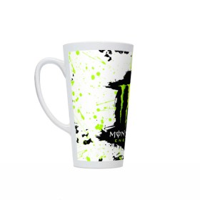 Кружка Латте с принтом MONSTER ENERGY (Z) , Белая керамика | Объем 480 мл; Высота 150 мм; Диаметр 90 мм | black monster | bmx | claw | cybersport | energy | monster | monster energy | moto | motocross | race | sport | киберспорт | когти | монстер энерджи | монстр | мото | мотокросс | ралли | скейтбординг | спорт | т | энергия