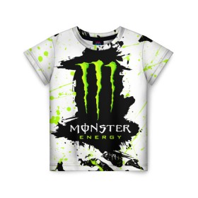 Детская футболка 3D с принтом MONSTER ENERGY (Z) , 100% гипоаллергенный полиэфир | прямой крой, круглый вырез горловины, длина до линии бедер, чуть спущенное плечо, ткань немного тянется | black monster | bmx | claw | cybersport | energy | monster | monster energy | moto | motocross | race | sport | киберспорт | когти | монстер энерджи | монстр | мото | мотокросс | ралли | скейтбординг | спорт | т | энергия