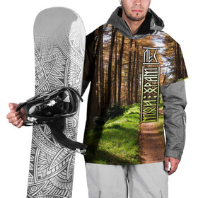 Накидка на куртку 3D с принтом Лес мой храм , 100% полиэстер |  | гусли | древние | древняя русь | история | мифология | наука | россия | русские | рюрик | славяне | язычество