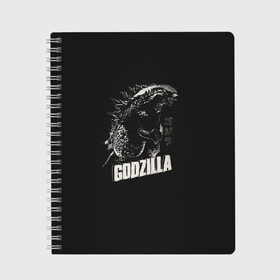 Тетрадь с принтом Godzilla , 100% бумага | 48 листов, плотность листов — 60 г/м2, плотность картонной обложки — 250 г/м2. Листы скреплены сбоку удобной пружинной спиралью. Уголки страниц и обложки скругленные. Цвет линий — светло-серый
 | godzilla | годзила | годзилла