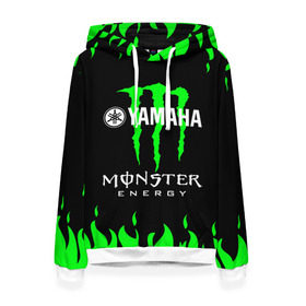 Женская толстовка 3D с принтом MONSTER ENERGY (Z) , 100% полиэстер  | двухслойный капюшон со шнурком для регулировки, мягкие манжеты на рукавах и по низу толстовки, спереди карман-кенгуру с мягким внутренним слоем. | bike | energy | monster | monster energy | moto | motocycle | sport | sportmotorcycle | yamaha | когти | монстер энерджи | монстр | мото | спорт | энергия | ямаха