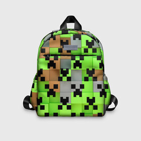 Детский рюкзак 3D с принтом Minecraft. , 100% полиэстер | лямки с регулируемой длиной, сверху петелька, чтобы рюкзак можно было повесить на вешалку. Основное отделение закрывается на молнию, как и внешний карман. Внутри дополнительный карман. По бокам два дополнительных кармашка | Тематика изображения на принте: craft | game | mine | minecraft | minecraftmemories | pixel | tnt | twitter | блок | динамит | игра | красный блок | майнкрафт | маркус перссон | пиксель | ремесло | тротил | шахта
