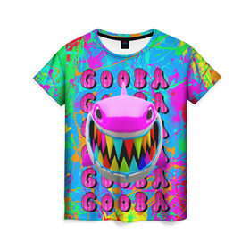 Женская футболка 3D с принтом 6IX9INE GOOBA , 100% полиэфир ( синтетическое хлопкоподобное полотно) | прямой крой, круглый вырез горловины, длина до линии бедер | 6ix9ine | 6ix9ine  gooba | gooba | акула | сикснайн | сиксти найн | сиксти найн репер | такаши | текаши | текаши сикснайн