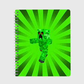 Тетрадь с принтом Minecraft. , 100% бумага | 48 листов, плотность листов — 60 г/м2, плотность картонной обложки — 250 г/м2. Листы скреплены сбоку удобной пружинной спиралью. Уголки страниц и обложки скругленные. Цвет линий — светло-серый
 | craft | game | mine | minecraft | minecraftmemories | pixel | tnt | twitter | блок | динамит | игра | красный блок | майнкрафт | маркус перссон | пиксель | ремесло | тротил | шахта
